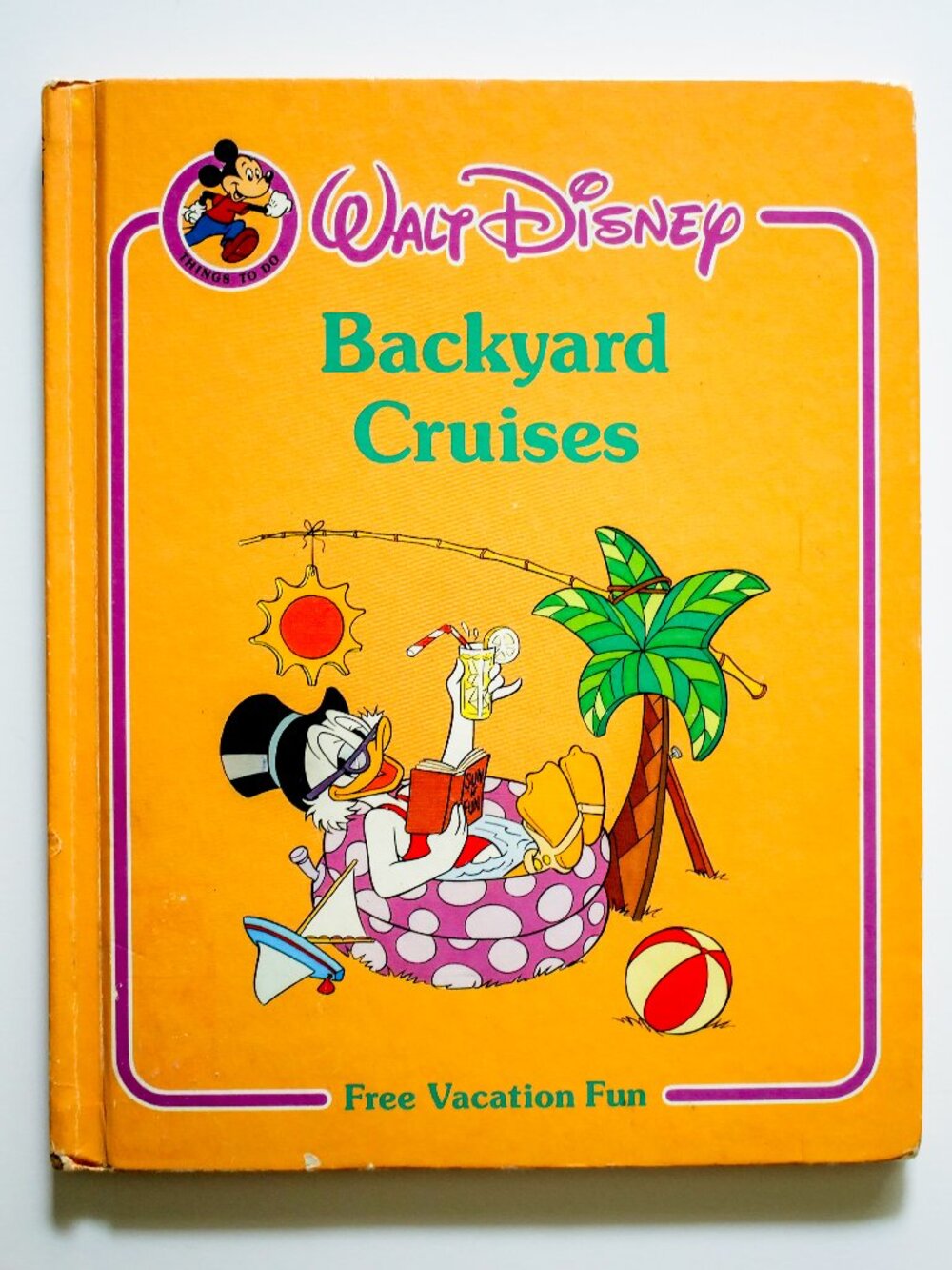 🌟 Vintage Disney 🌟 1984 "Backyard Cruises" Vacation Kids Book w/Scrooge McDuck